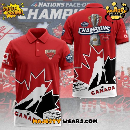 Canada 2025 4 Nations Face-Off Limited Edition Polo Shirt