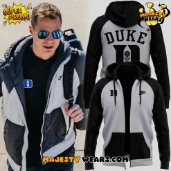 Coach Jon Scheyer Special New Black Grey Zip Hoodie