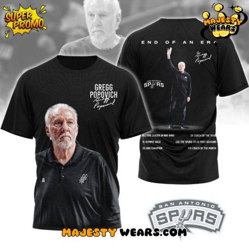 Gregg Popovich “END OF AN ERA” Black Shirt