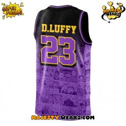 Los Angeles Lakers x One Piece Night 2025 Limited Edition Purple Basketball Jersey 3