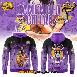 Los Angeles Lakers x One Piece Night 2025 Limited Edition Purple Hoodie