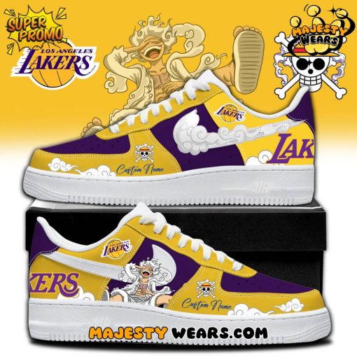 Los Angeles Lakers x One Piece Night 2025 Yellow Air Force 1 Sneaker