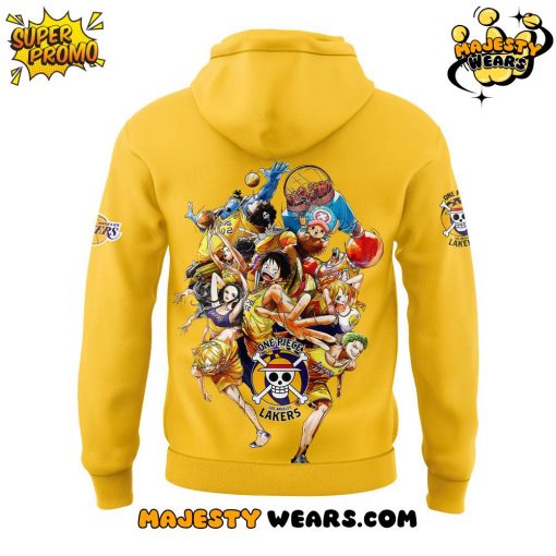 Luffy Are Joining The Lakers For One Piece Night Yellow Hoodie