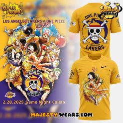 Luffy Are Joining The Lakers For One Piece Night Yellow Tshirt