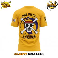 Luffy Are Joining The Lakers For One Piece Night Yellow Tshirt