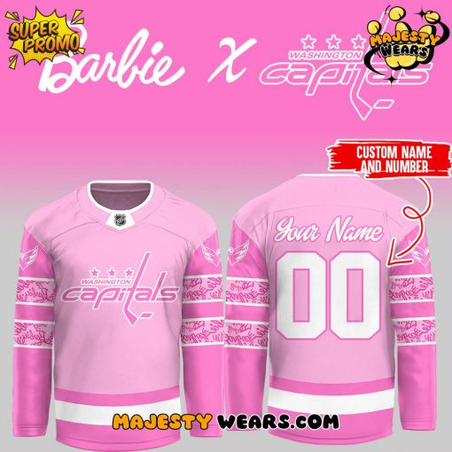 Washington Capitals x Barbie Night 2025 Pink Jersey