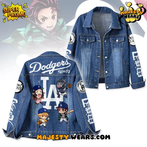 Los Angeles Dodgers x Demon Slayer Special Edition Denim Jacket