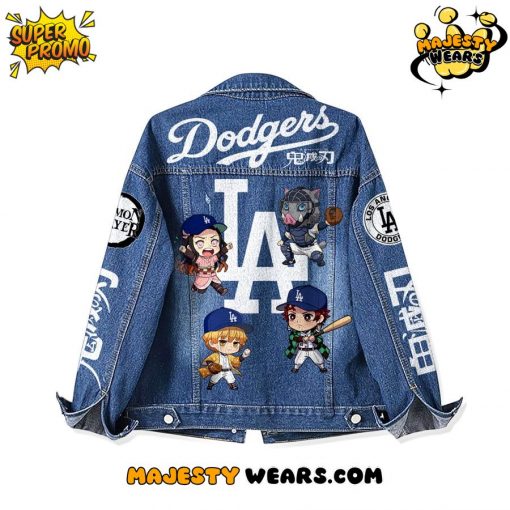 Los Angeles Dodgers x Demon Slayer Special Edition Denim Jacket