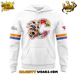 Calgary Flames Pride Night CF Limited Edition White Hoodie