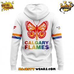 Calgary Flames Pride Night CF Limited Edition White Hoodie