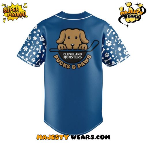 Cleveland Monsters Pucks & Paws 2025 Limited Edition Baseball Jersey