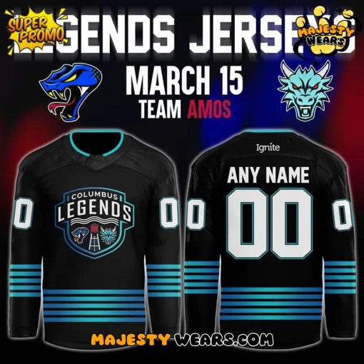 Columbus River Dragons ”Legends Night” Team Amos Limited Edition 2025 Jerseys