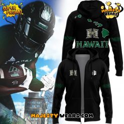 Hawaii Rainbow Warriors Limited Edition Black Zip Hoodie