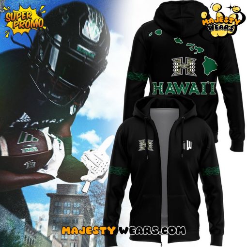 Hawai’i Rainbow Warriors Limited Edition Black Zip Hoodie