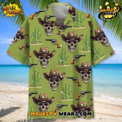 Pastel Green Cowboy Hawaiian Shirt