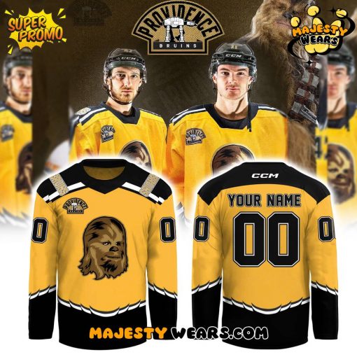 Providence Bruins x Chewbacca Star Wars Hockey Jersey