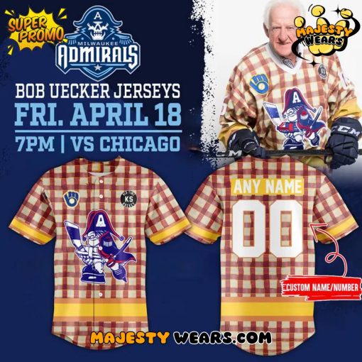 Milwaukee Admirals x Bob Uecker 2025 Limited Edition Jersey