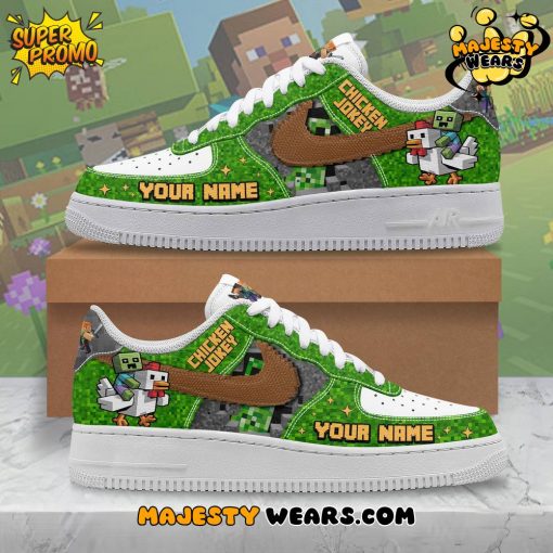 Minecraft “CHICKEN JOCKEY” Limited Edition Air Force 1 Sneakers