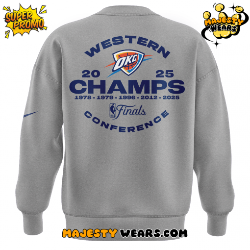 Oklahoma City Thunders Western Conference Champions 2025 Sweatshirt
