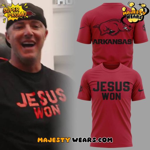 Arkansas Razorback x Jesus Won 2025 T-shirt