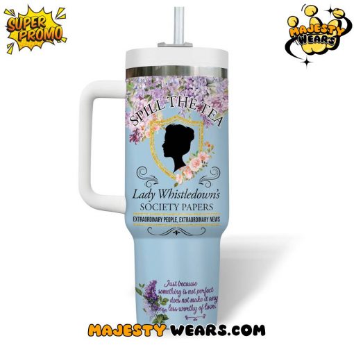 Bridgerton “Lady Whistledown’s SOCIETY PAPERS” Stanley Tumbler