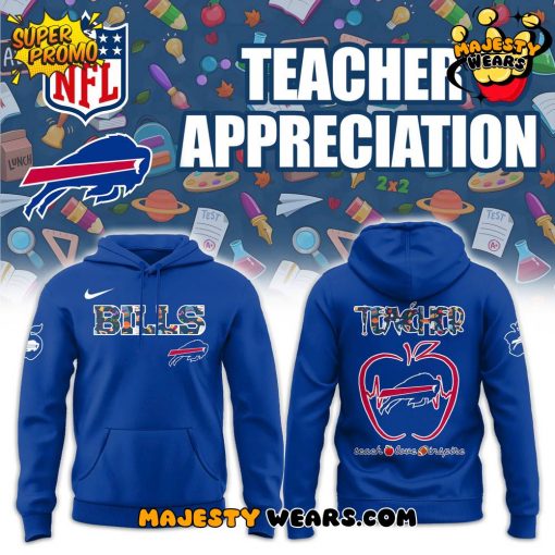 Buffalo Bills TEACHER NIGHT 2025 Special Edition Blue Hoodie