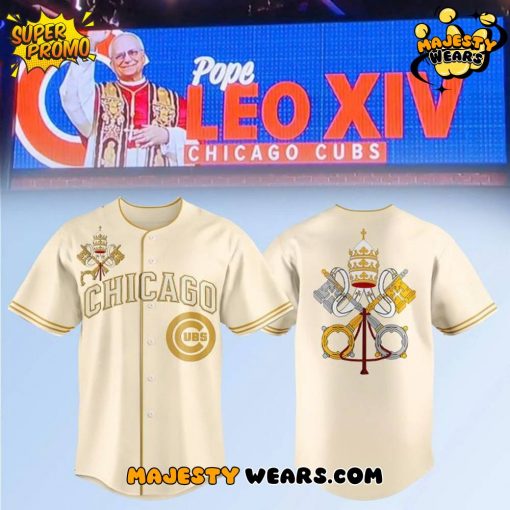 Chicago Cubs Pope Leo XIV Vantican Logo Baseball Jersey