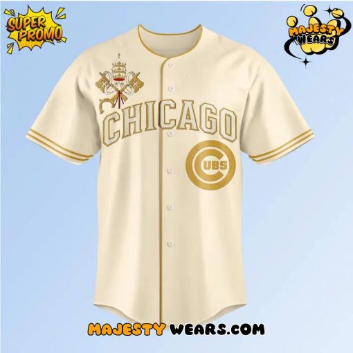 Chicago Cubs Pope Leo XIV Vantican Logo Baseball Jersey