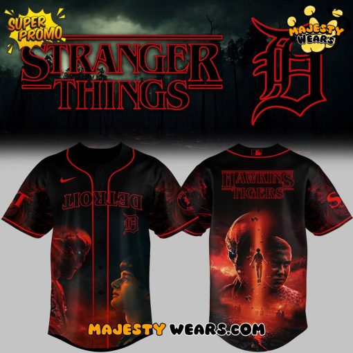 Detroit Tigers x Stranger Things 2025 Baseball Jersey