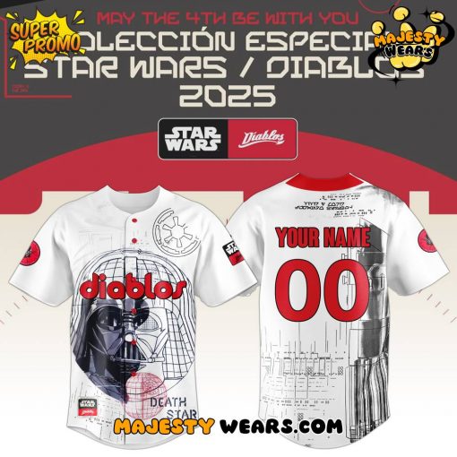 Diablos Rojos del México x Star War New 2025 Custom Name Jersey