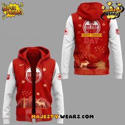 Edmonton Oilers x Happy Canada Day 2025 Zip Hoodie