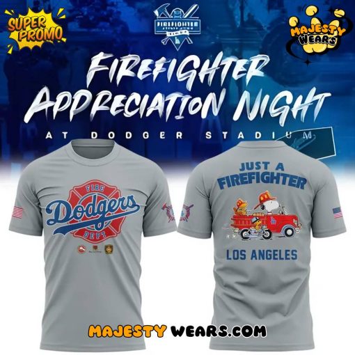 Los Angeles Dodgers Firefighter x Snoopy 2025 T-shirt