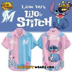 Miami Marlins x Lilo & Stitch Night Hawaiian Shirt