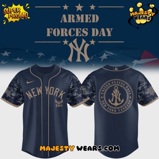 New York Yankees Armed Forces Day 2025 Baseball Jersey