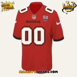 Tampa Bay Buccaneers Celebrate the legacy of 50 Seasons Red Football Jersey
