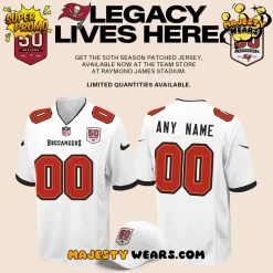 Tampa Bay Buccaneers Celebrate the legacy of 50 Seasons White Football Jersey