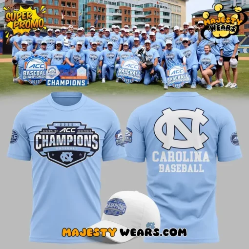 North Carolina Tar Heels 2025 ACC Baseball Champions T-shirt