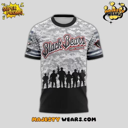 West Virginia Black Bears x Military 2025 T-shirt