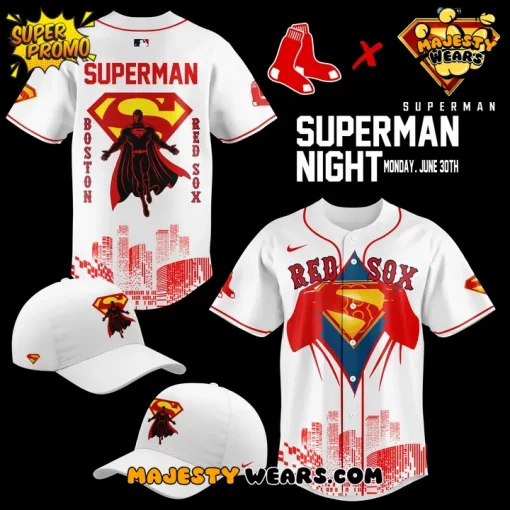 Boston Red Sox x Superman Night 2025 Special New Jersey
