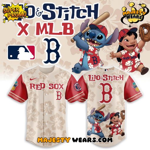 Boston Red Sox x Lilo & Stitch 2025 Baseball Jersey