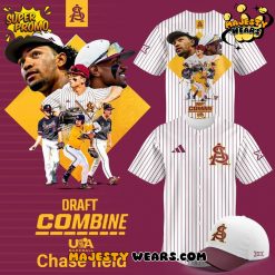 Arizona State Sun Devils x Draft Combine 2025 Stripes Baseball Jersey