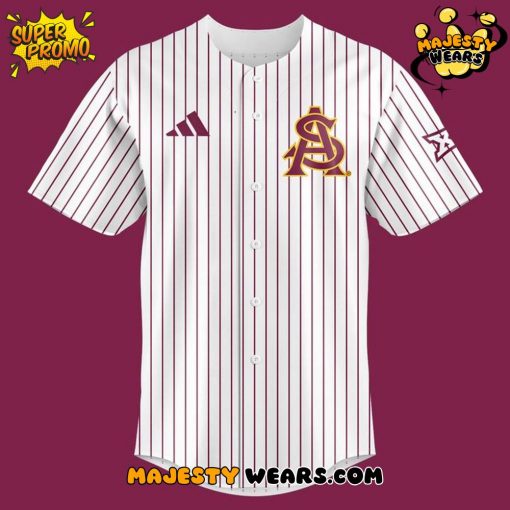 Arizona State Sun Devils x Draft Combine 2025 Stripes Baseball Jersey
