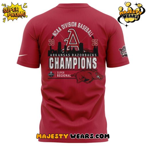 Arkansas Razorback OMAHOGS 2025 Super Regionals Champions T-shirt
