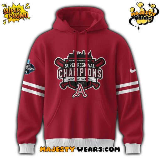 Arkansas Razorbacks 2025 Super Regionals Champions Hoodie