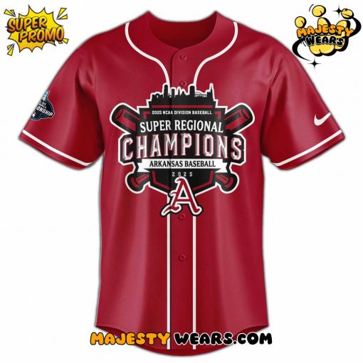 Arkansas Razorbacks 2025 Super Regionals Champions Jersey