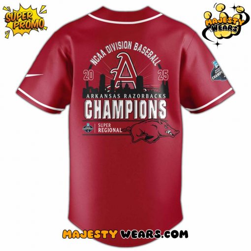 Arkansas Razorbacks 2025 Super Regionals Champions Jersey