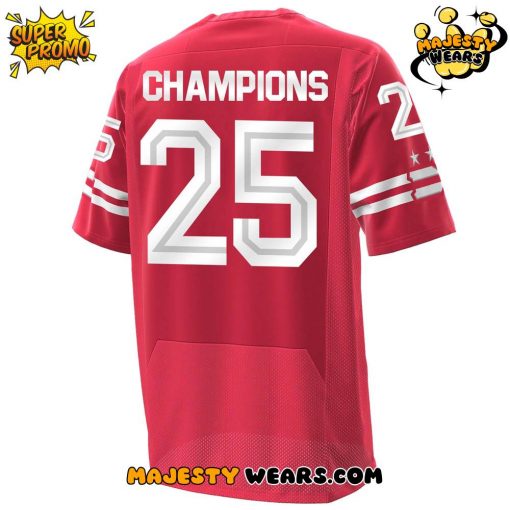 DC Defenders 2025 United Football League Special Red Football Jersey