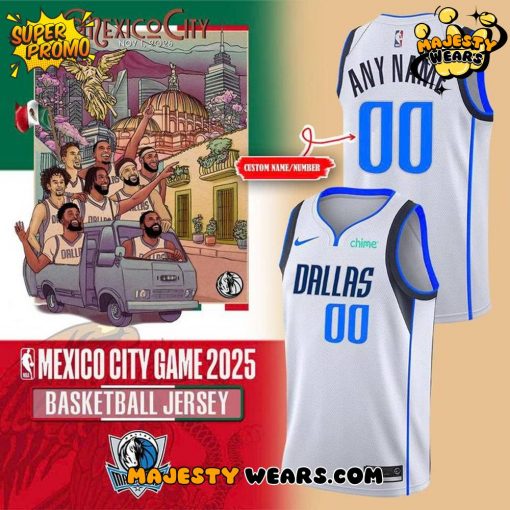 Dallas Mavericks x Mexico City 2025 Custom Name Jersey