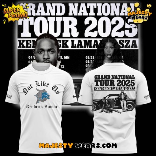 Detroit Lions x Kendrick Lamar & SZA “Grand National Tour 2025” T-shirt