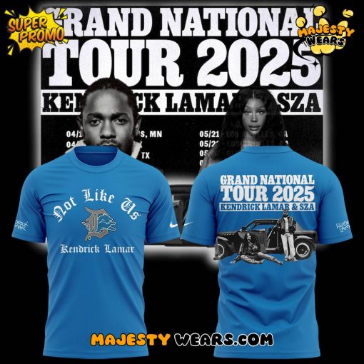 Detroit Lions x Kendrick Lamar & SZA “Grand National Tour 2025” T-shirt